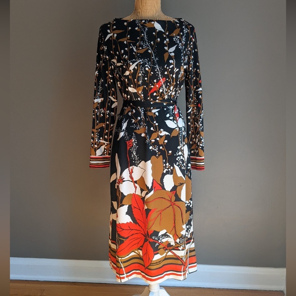 Vintage 1970s Lanvin Dress and Scarf Set - Picture 4 of 6